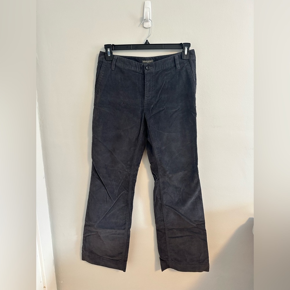 Navy blue corduroy pants, banana republic